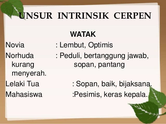 Cerpen Mawar Biru untuk Novia beserta unsur intrinsiknya