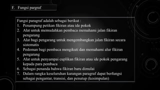 F. Fungsi pargraf
 