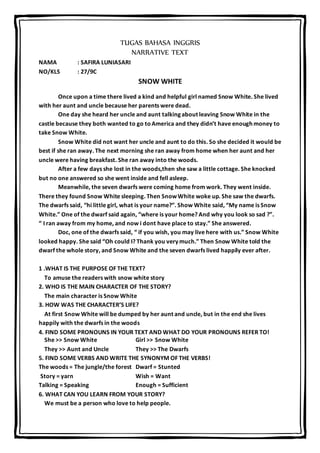 What Is The Purpose Of The Text Snow White What Is The Purpose Of The Text Snow White