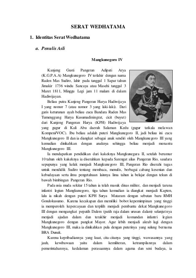 Bahasa Jawa Serat Wedhatama Pada 4 S D 6