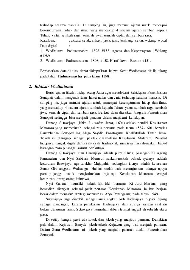 Bahasa Jawa : SERAT WEDHATAMA Pada 4 s/d 6