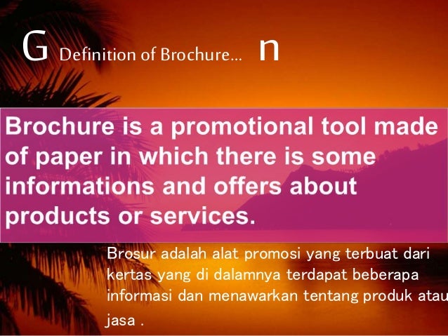 Tugas basa inggris Brochure Text