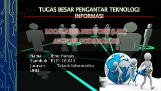 Nama : Ibnu Hunais
Stambuk : E1E1 16 012
Jurusan : Teknik Informatika
UHO
 