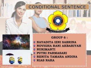 GROUP 6 :
NAYADITA IZNI SABRINA
NOVIGHA RANI AKBARIYAH
NURIMANTI
PUTRI PARMASARI
RENITA TAMARA ANDINA
RIAS NARA
GROUP 6 :
NAYADITA IZNI SABRINA
NOVIGHA RANI AKBARIYAH
NURIMANTI
PUTRI PARMASARI
RENITA TAMARA ANDINA
RIAS NARA
 