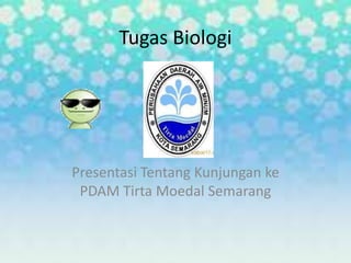 Tugas Biologi

Presentasi Tentang Kunjungan ke
PDAM Tirta Moedal Semarang

 