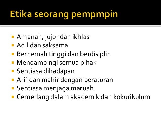 Tugas Dan Peranan Pemimpin