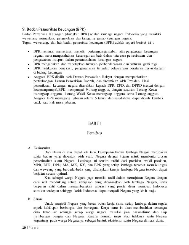Tugas Dan Wewenang Lembaga Negara