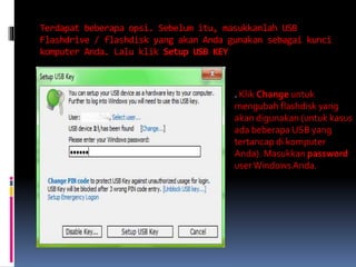 cara membuat flashdisk menjadi kunci komputer | PPTX