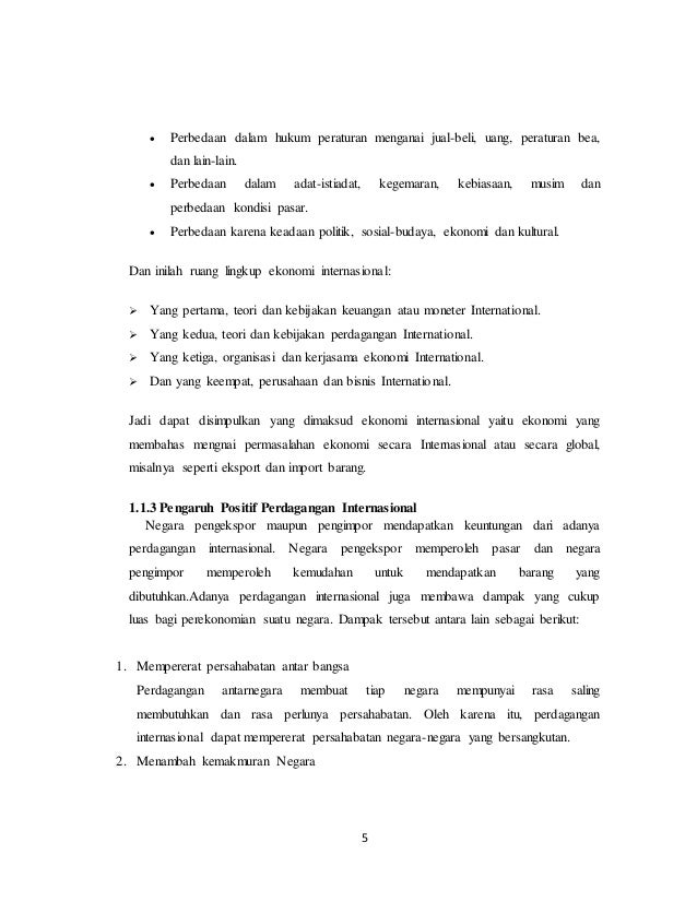 Tugas Ekonomi Internasional