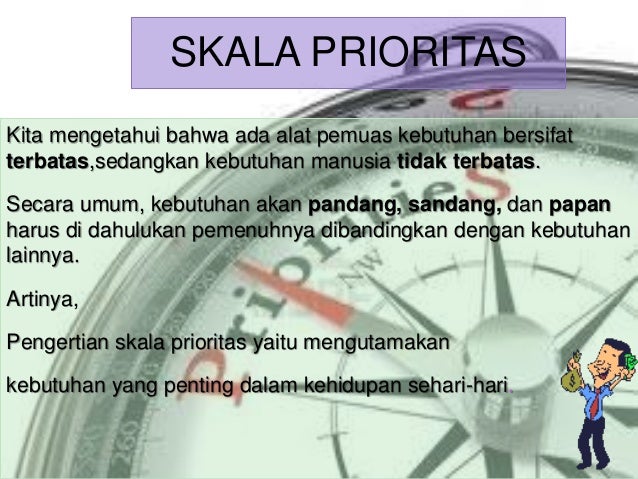 Skala Prioritas Pengelolaan Keuangan Ekonomi