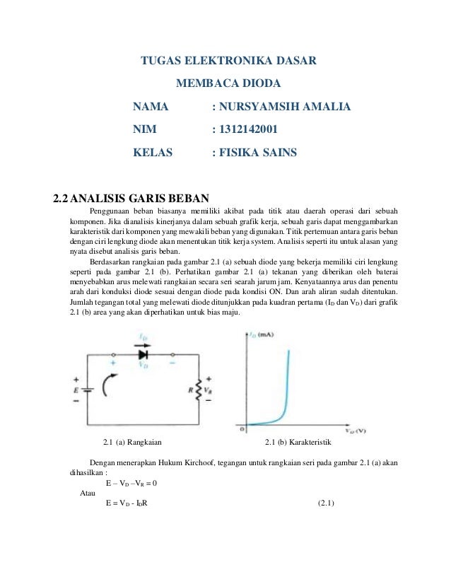 Tugas Elektronika Membaca Dioda