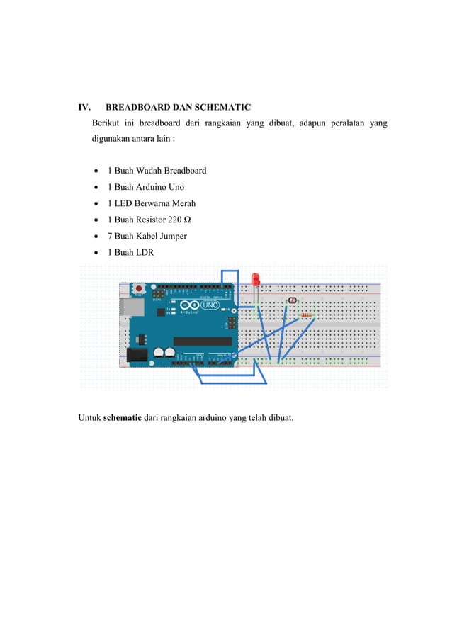 Tugas embedded system membuat lampu LED dengan ARDUINO UNO | PDF
