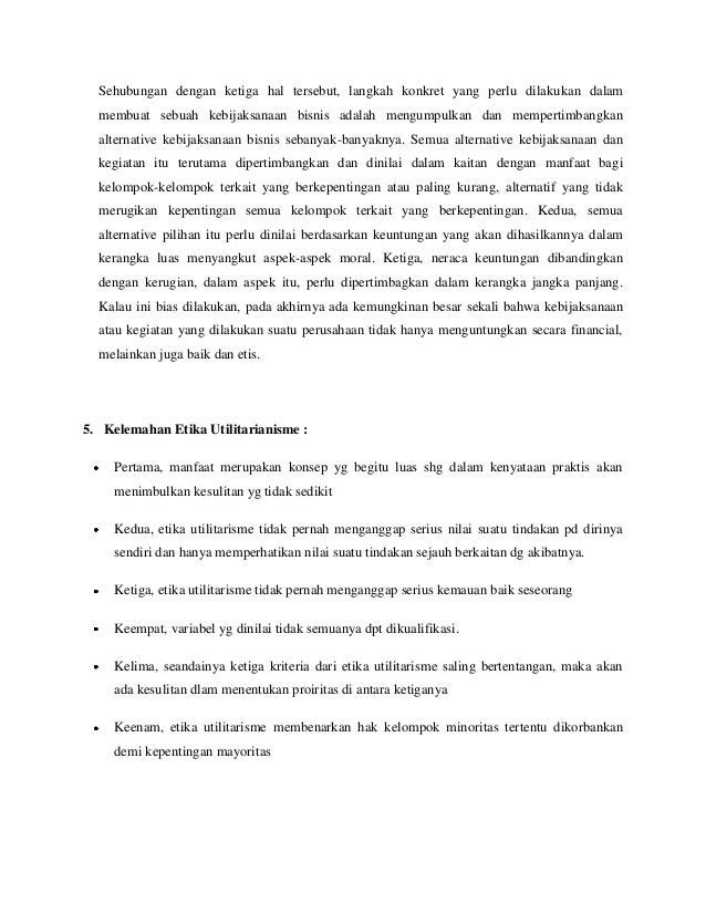 Contoh Etika Utilitarianisme Dalam Bisnis - Healthy Body 
