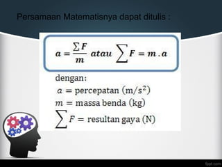 Persamaan Matematisnya dapat ditulis :
 