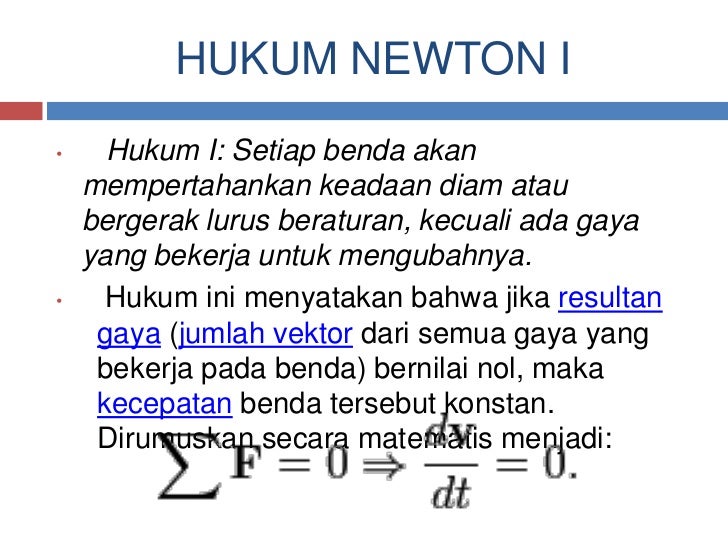 Contoh Hukum Newton 1 Dalam Olahraga - Contoh KR