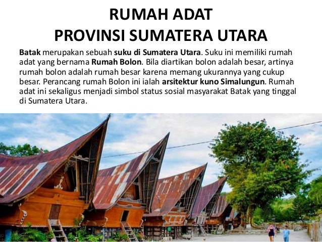 Nama Rumah Adat Sumatra Utara - Rumah adat batak toba 