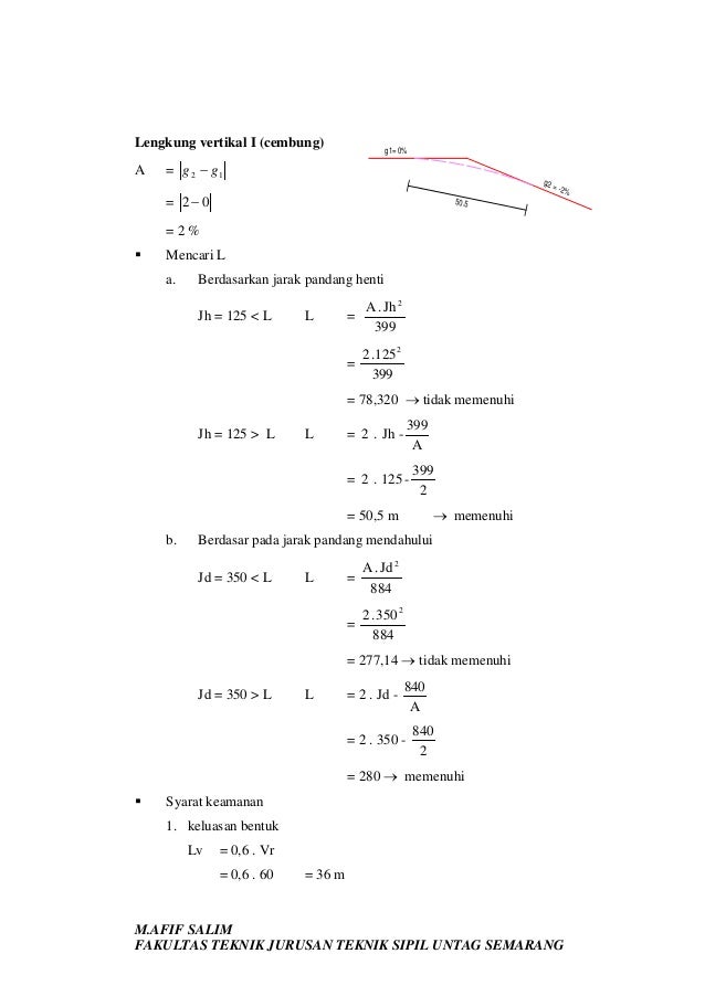 Perencanaan Geometrik Jalan Tugas S1 Untag Semarang