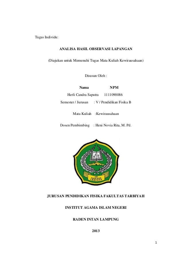 Contoh Laporan Observasi Dan Wawancara Psikologi Kumpulan Contoh Laporan