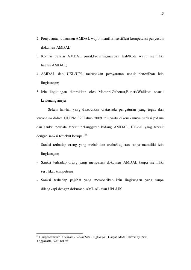 Tugas hukum lingkungan