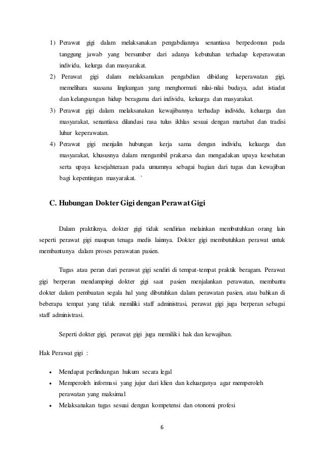 Tugas hungan perawat gigi dng profesi lain