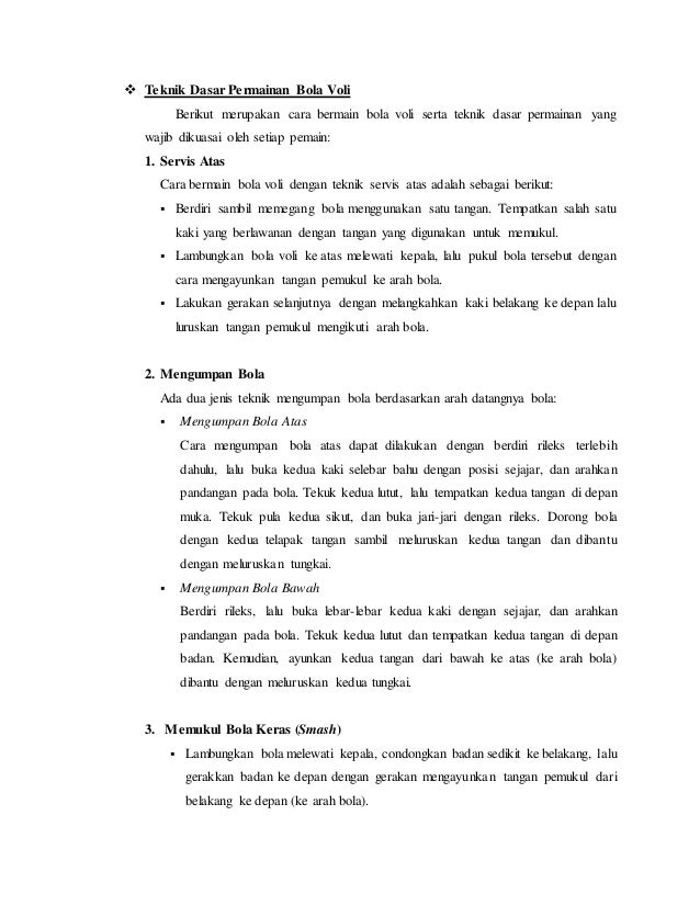 Permainan Bola Voli Basket Sepak Bola