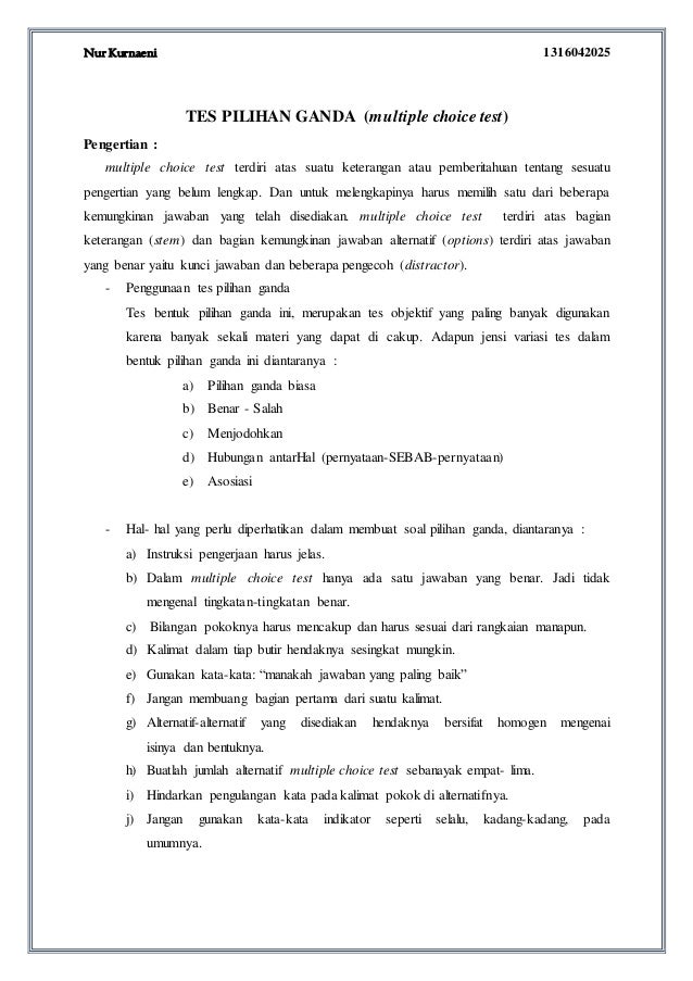 Pedoman penskoran soal essay