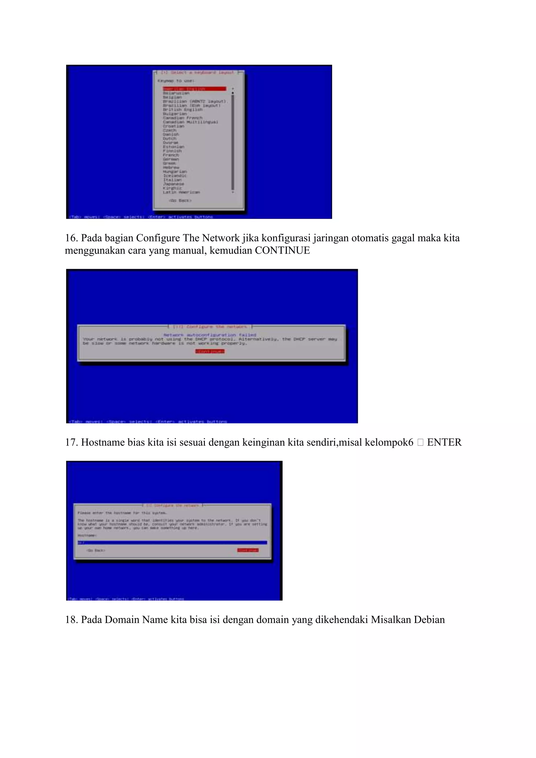 Langkah-langkah cara Instal debian berbasis text di virtual box