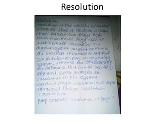 Resolution
 