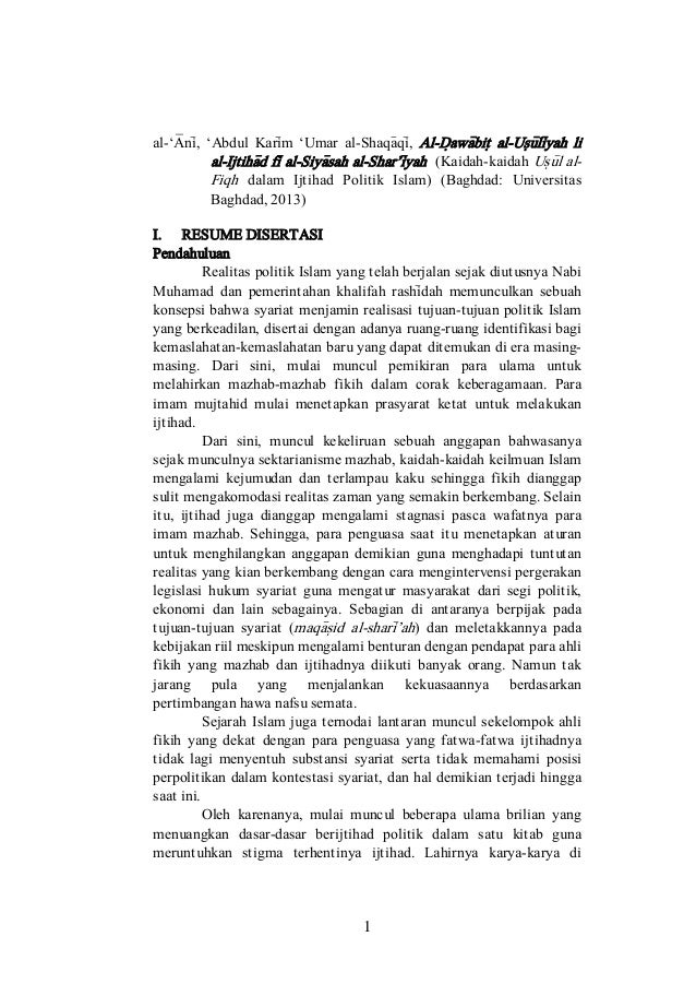 Tugas Iv Kritik Review Disertasi Sofi Mubarok