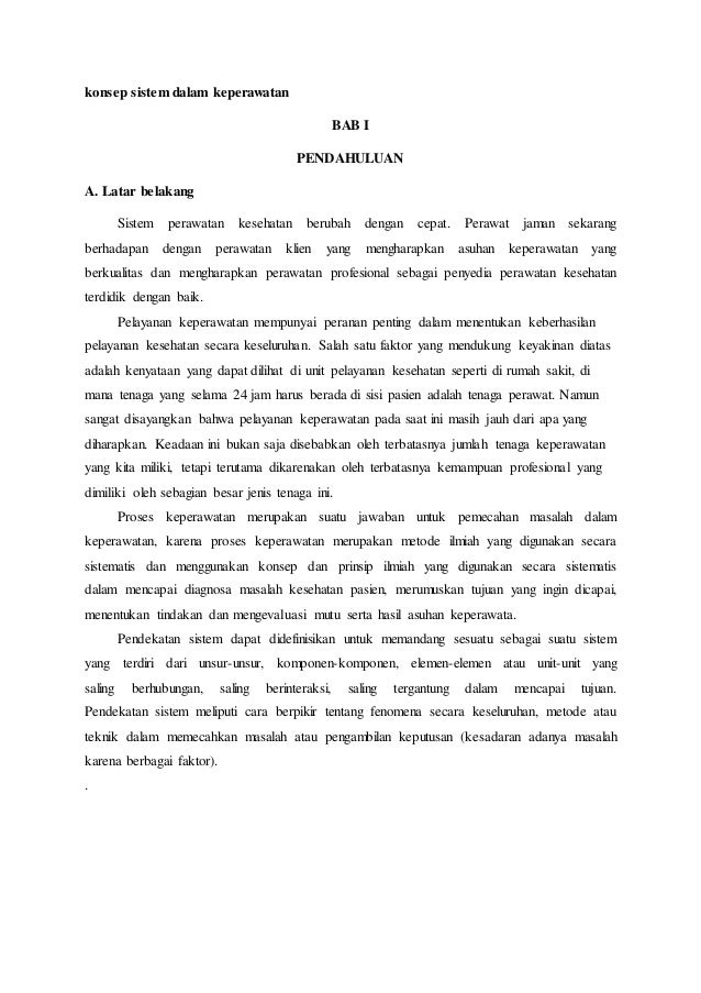 Tugas Kdk Konsep Sistem Dalam Keperawatan