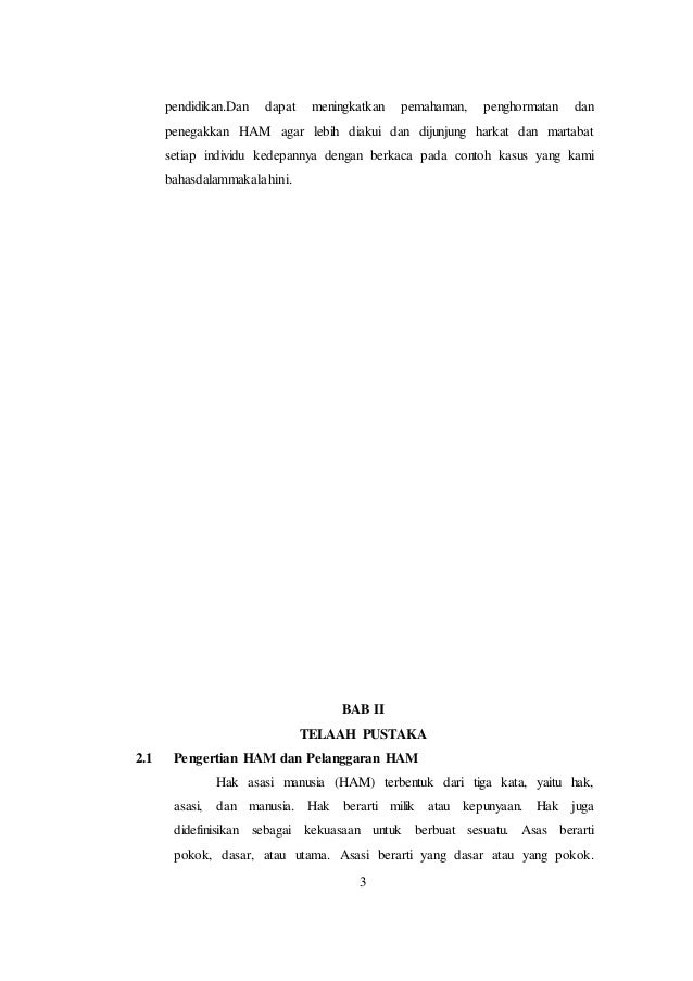 KEDANGKALAN PEMAHAMAN HAM DALAM LINGKAR PENDIDIKAN