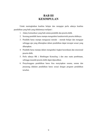 Tugas Kelompok Psikologi Pendidikan