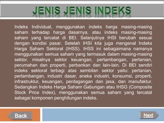 Ihss Functional Index Portfolio pada Indeks Harga Saham Gabungan (IHSG) | PPT