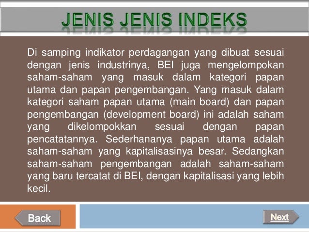 Portfolio Pada Indeks Harga Saham Gabungan Ihsg