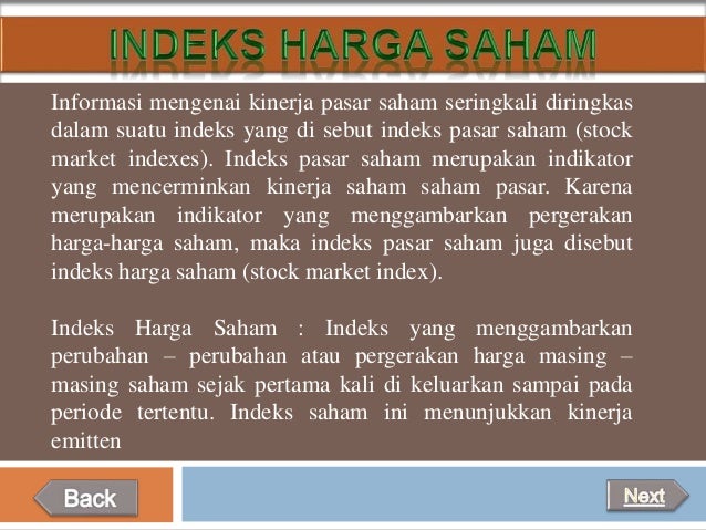 Portfolio Pada Indeks Harga Saham Gabungan Ihsg