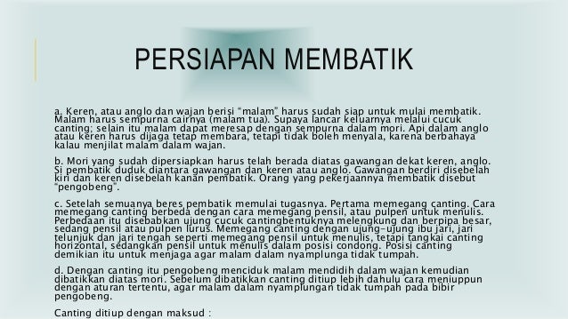 Cara Membuat Batik Tulis