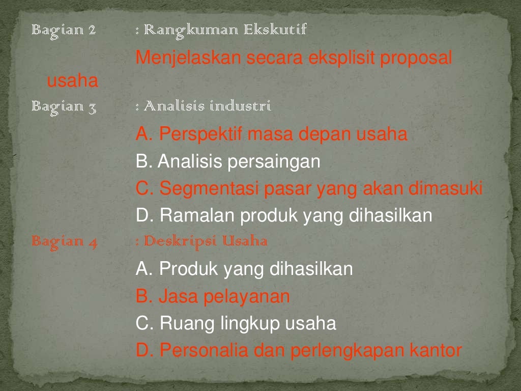pengertian proposal usaha