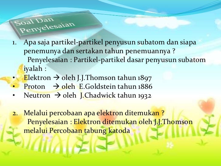 PARTIKEL PENYUSUN ATOM