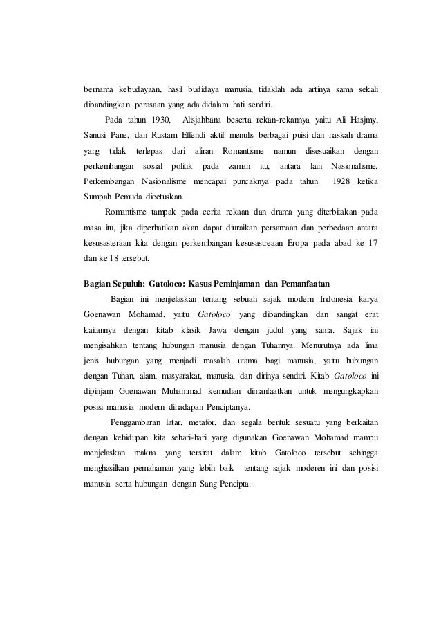 Laporan Baca Sastra Bandingan