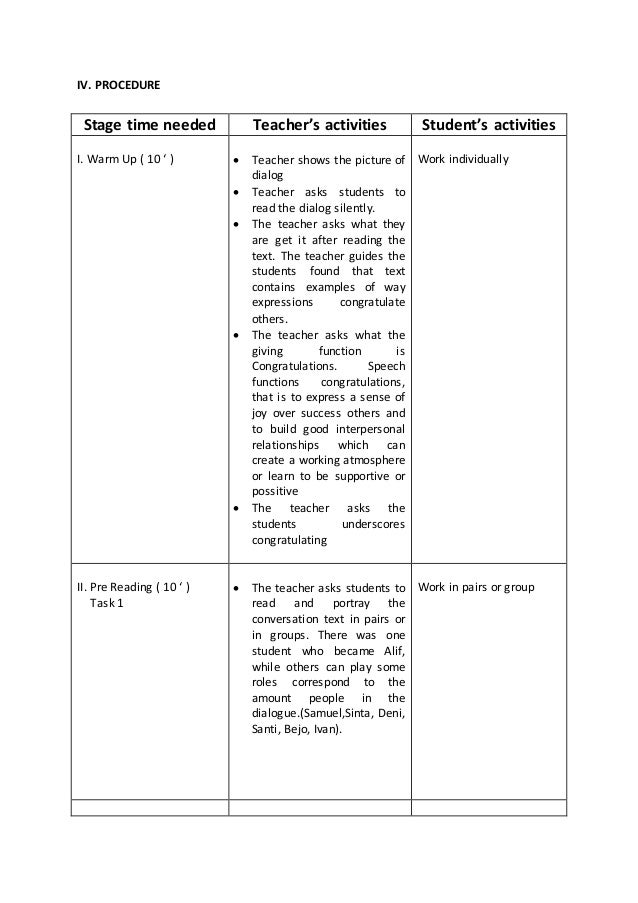 Tugas Lesson Plan Reading
