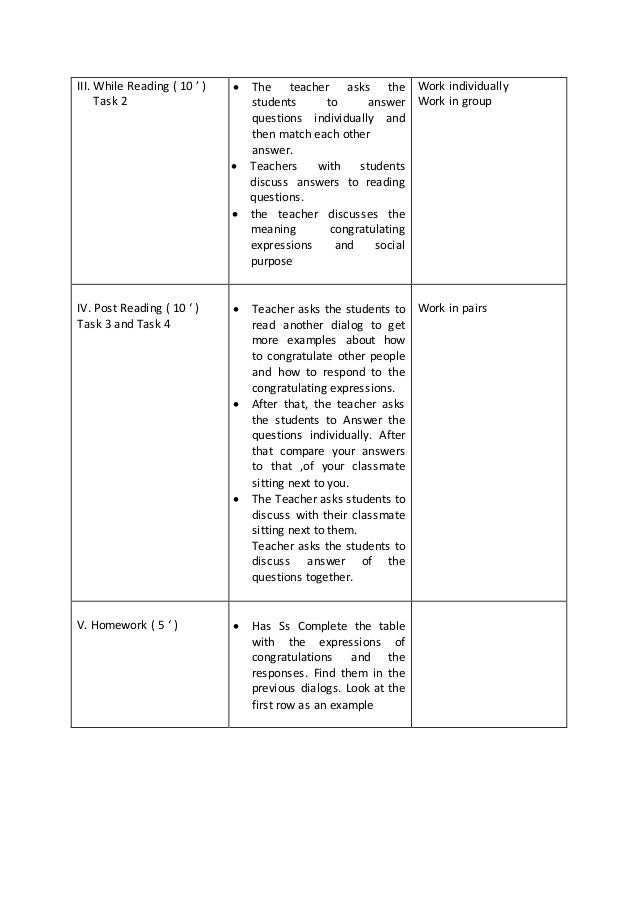 Tugas Lesson Plan Reading