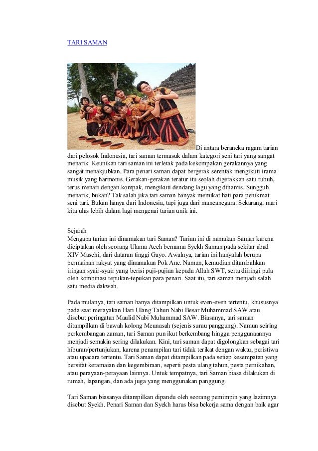 Tugas macam macam tarian