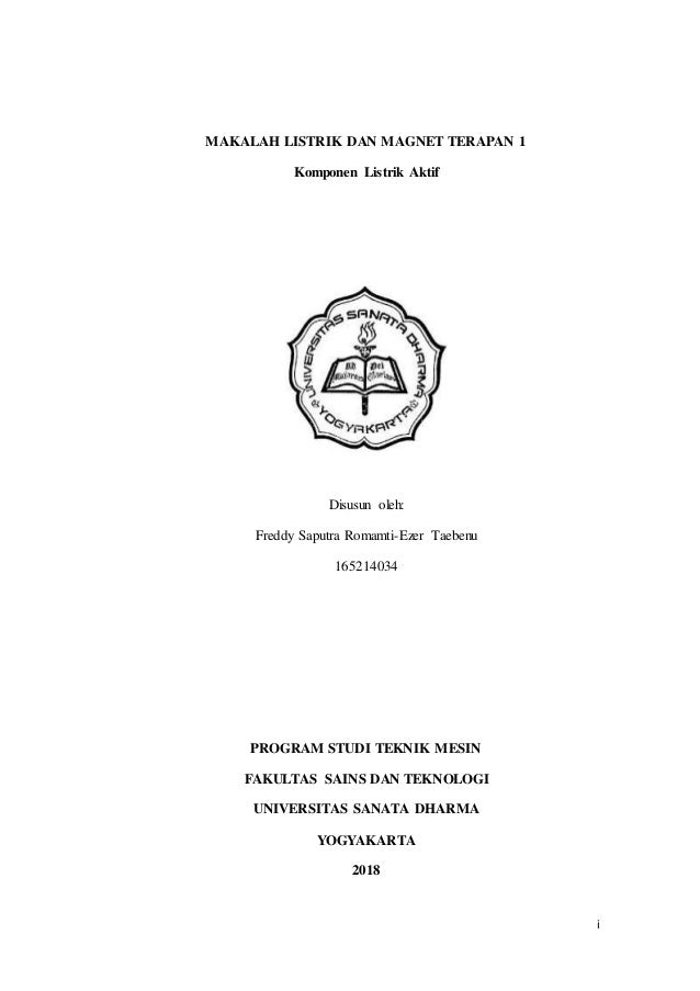 Contoh Judul Makalah Kelistrikan Jajaran Soal