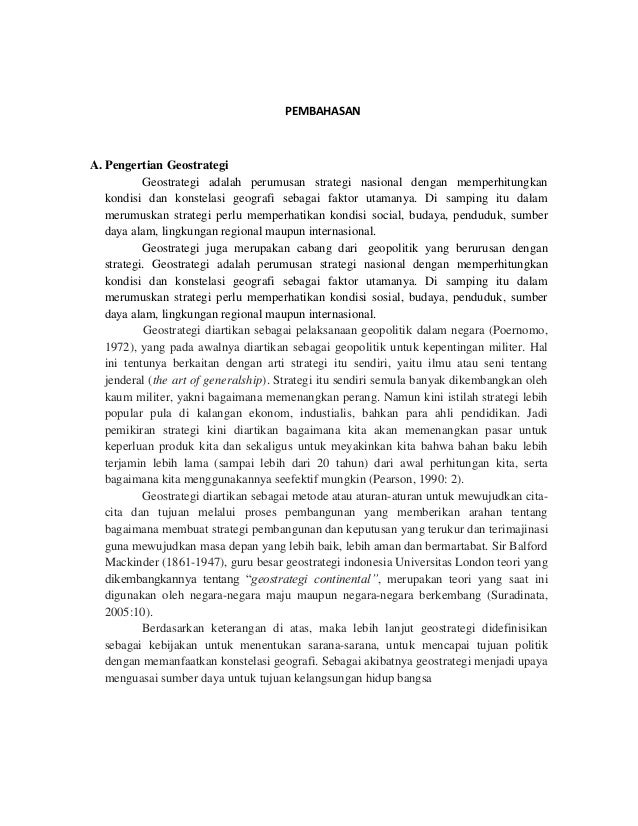 Tugas Makalah Geostrategi