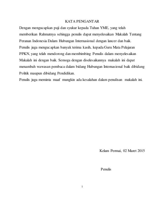 Tugas Makalah Peranan Indonesia Dalam Dunia Internasional Tugas Makalah Peranan Indonesia Dalam Dunia Internasional