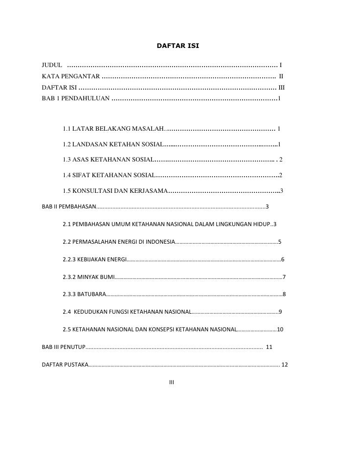 Tugas Makalah Ketahanan Nasional Harits