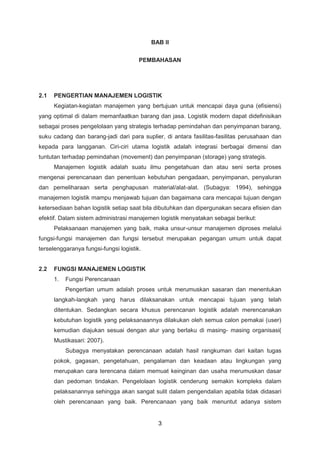 Tugas Makalah Manajemen Logistik Pdf