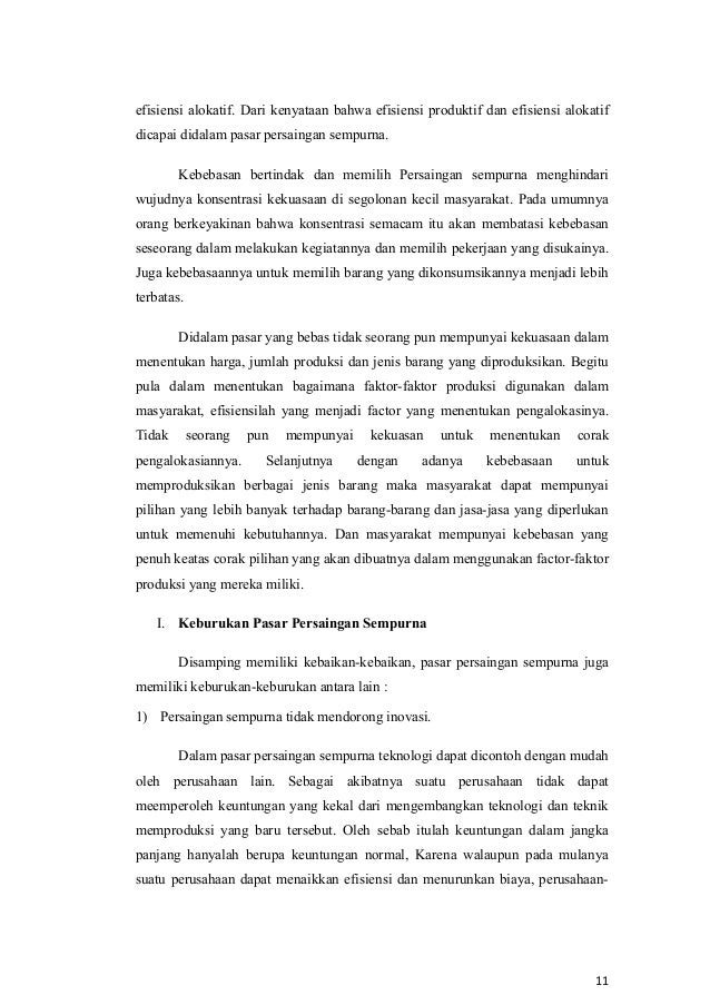 Makalah Ekonomi Pasar Persaingan Sempurna Docx