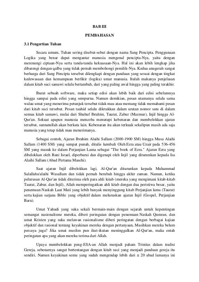 Contoh Makalah Agama Islam Tentang Kitab Injil Contoh Makalah