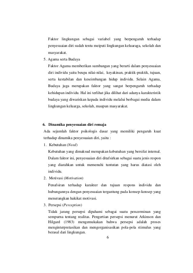 Tugas makalah penyesuaian diri